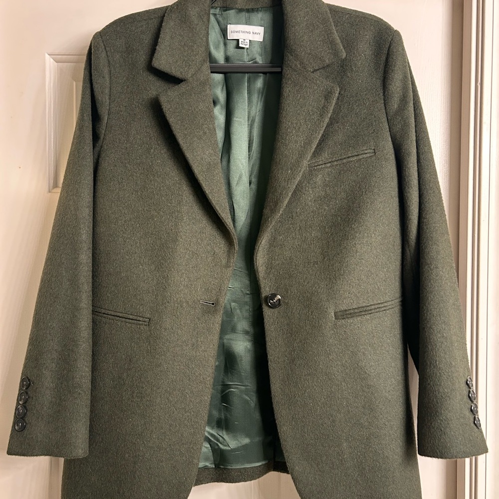 Something Navy Olive Blazer - Picture 2 of 5
